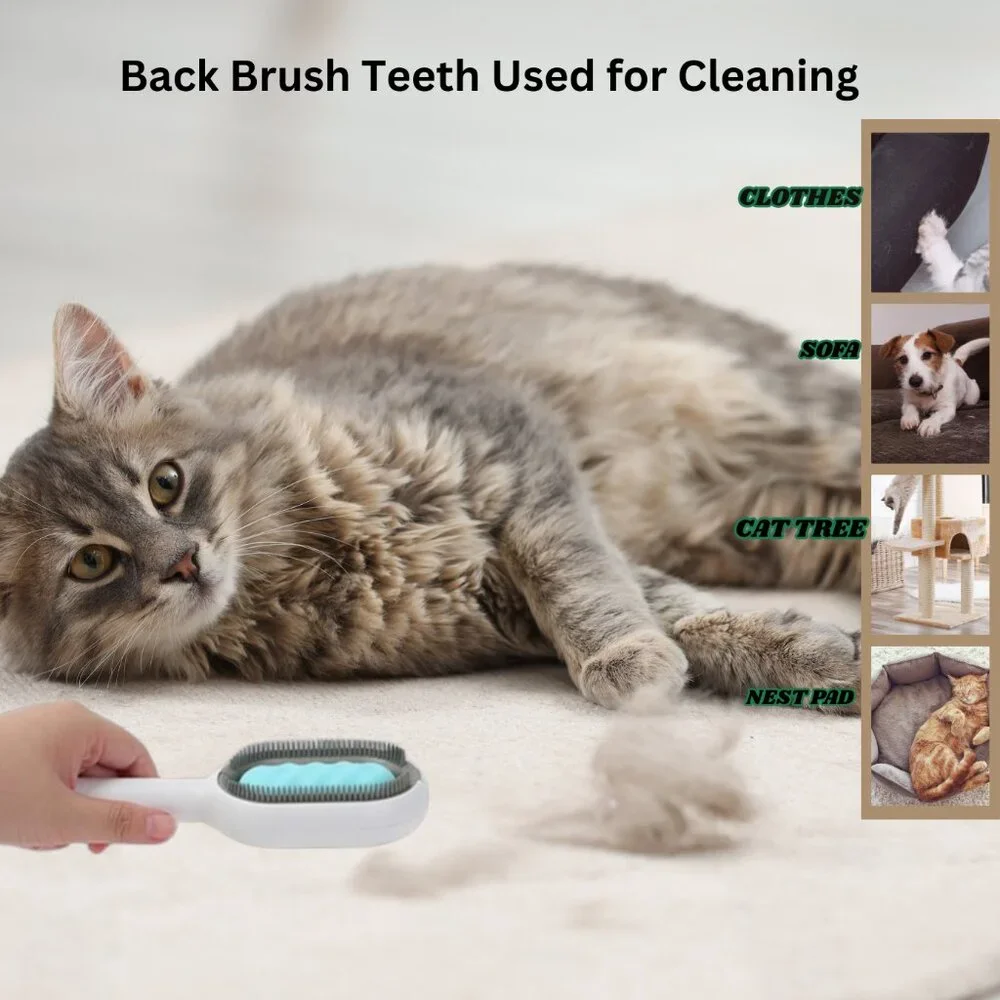 Water Brush for Cats Dogs, 4 in 1 Pet Grooming Brush, Wet Cat Comb